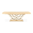 Michael Amini Camellia Field Rectangular Pedestal Dining Table - Caramel