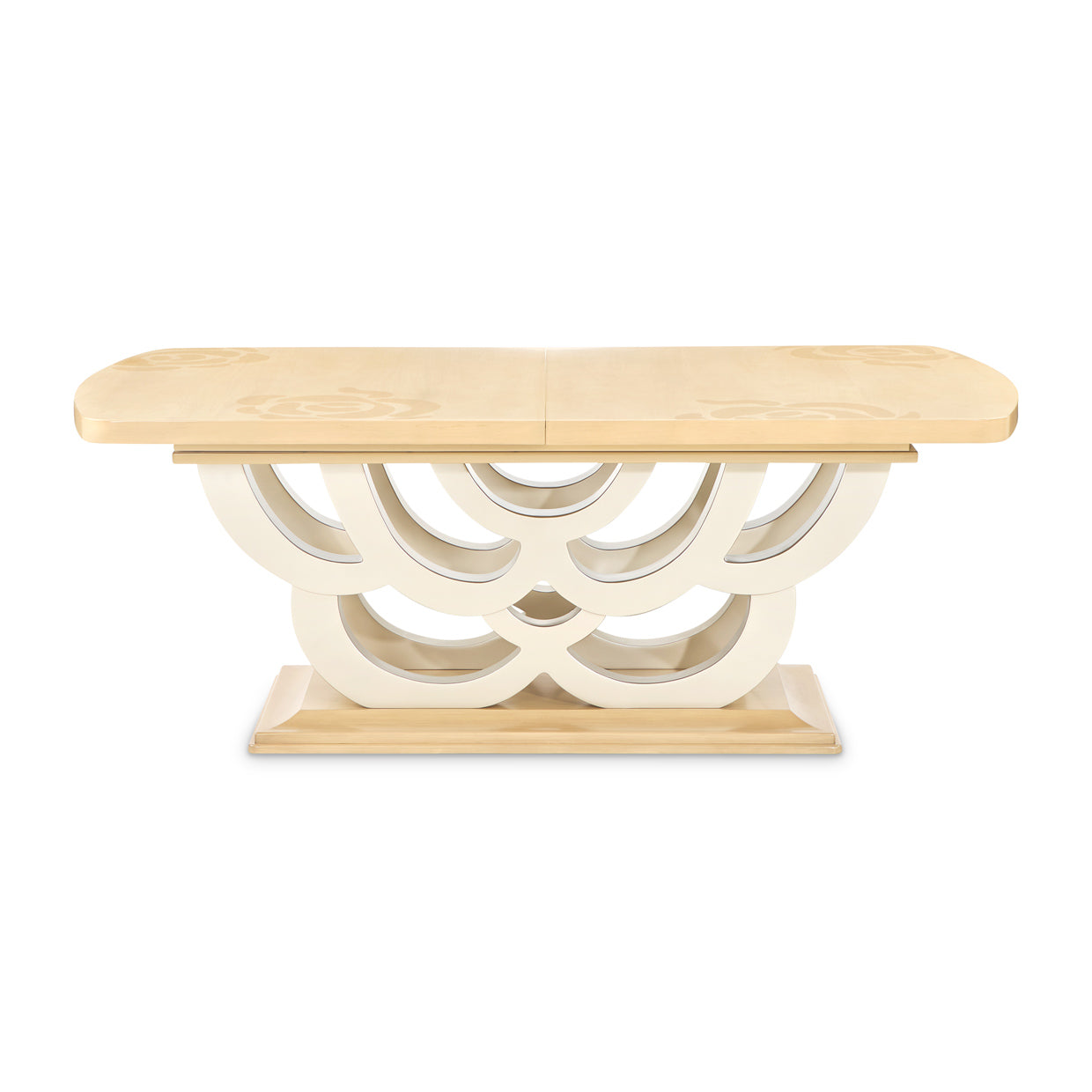 Michael Amini Camellia Field Caramel Pedestal Dining Table