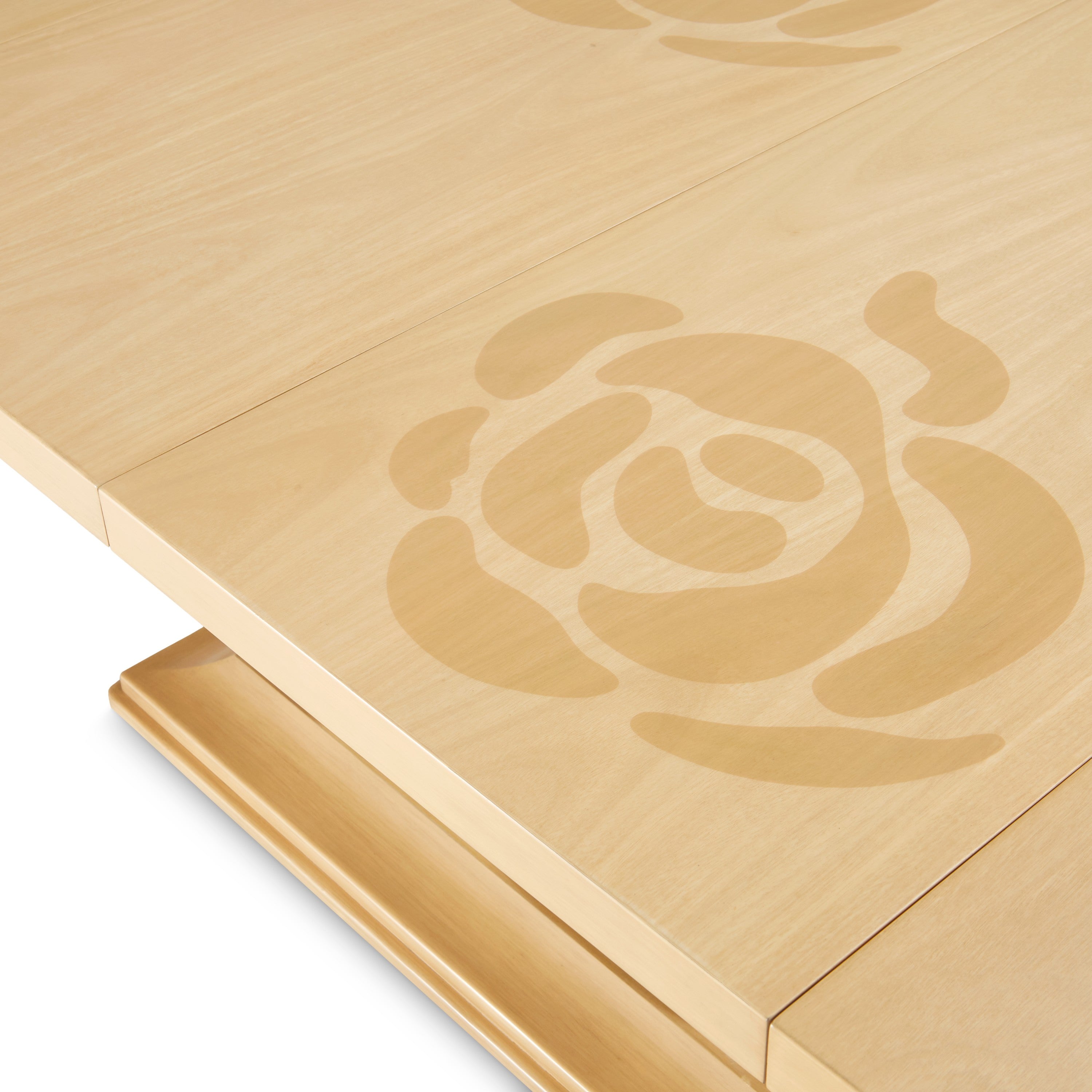 Michael Amini Camellia Field Rectangular Pedestal Dining Table - Caramel