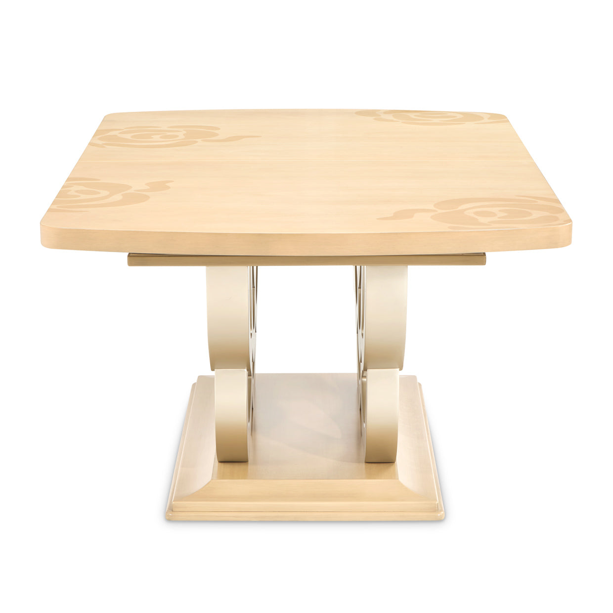 Michael Amini Camellia Field Caramel Pedestal Dining Table