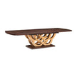 Michael Amini Camellia Field Caramel Pedestal Dining Table