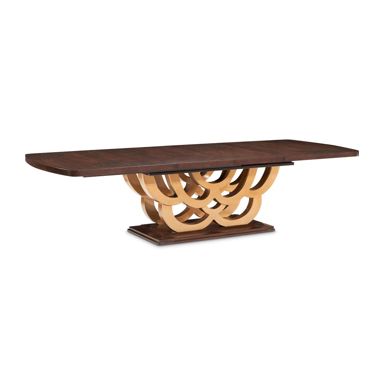 Michael Amini Camellia Field Caramel Pedestal Dining Table