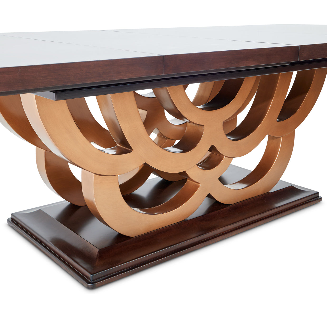 Michael Amini Camellia Field Caramel Pedestal Dining Table