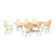 Michael Amini Camellia Field Rectangular Pedestal Dining Table - Caramel