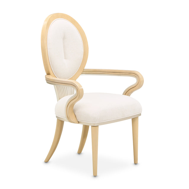 Michael Amini Camellia Field Caramel Arm Chair