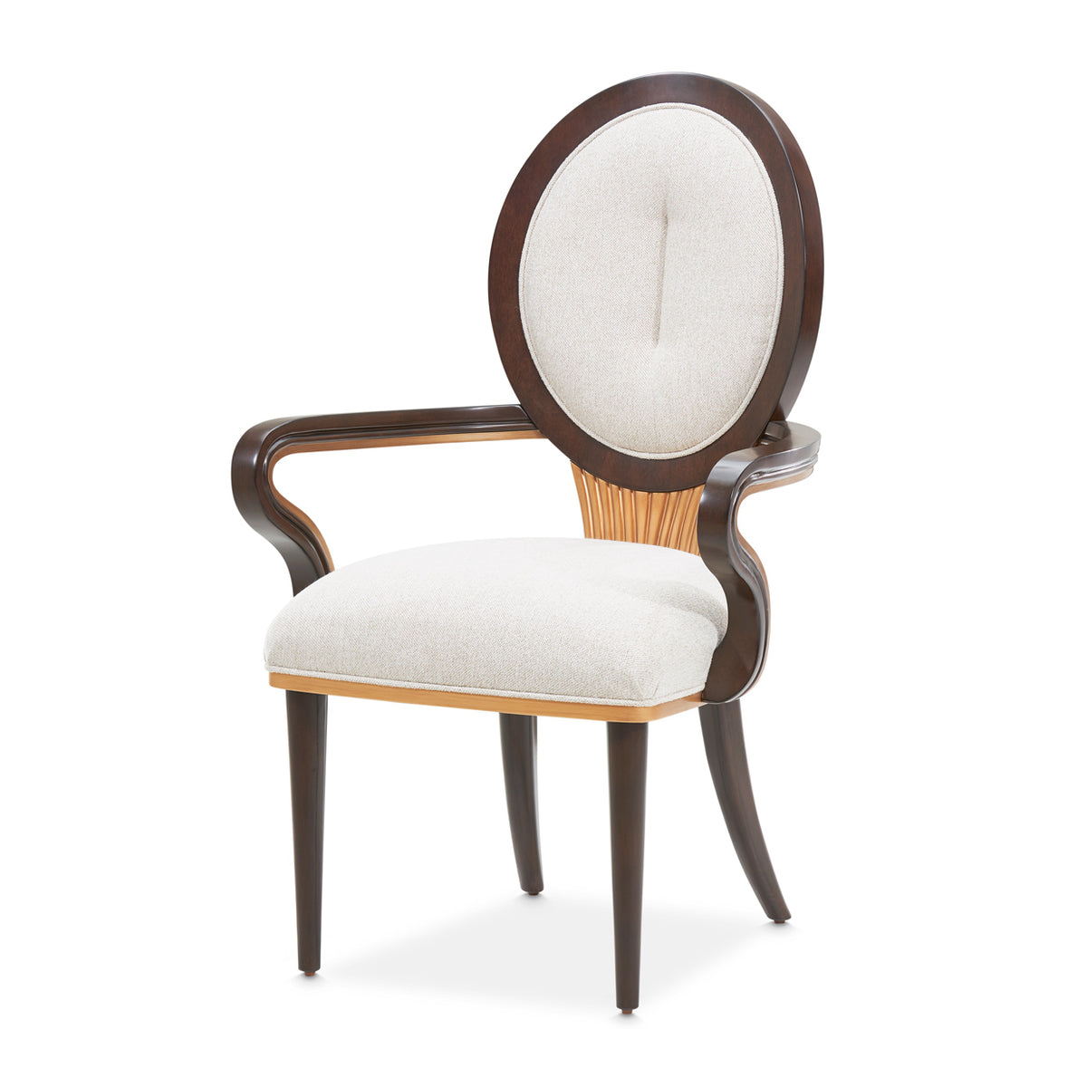 Michael Amini Camellia Field Caramel Arm Chair - Set of 2