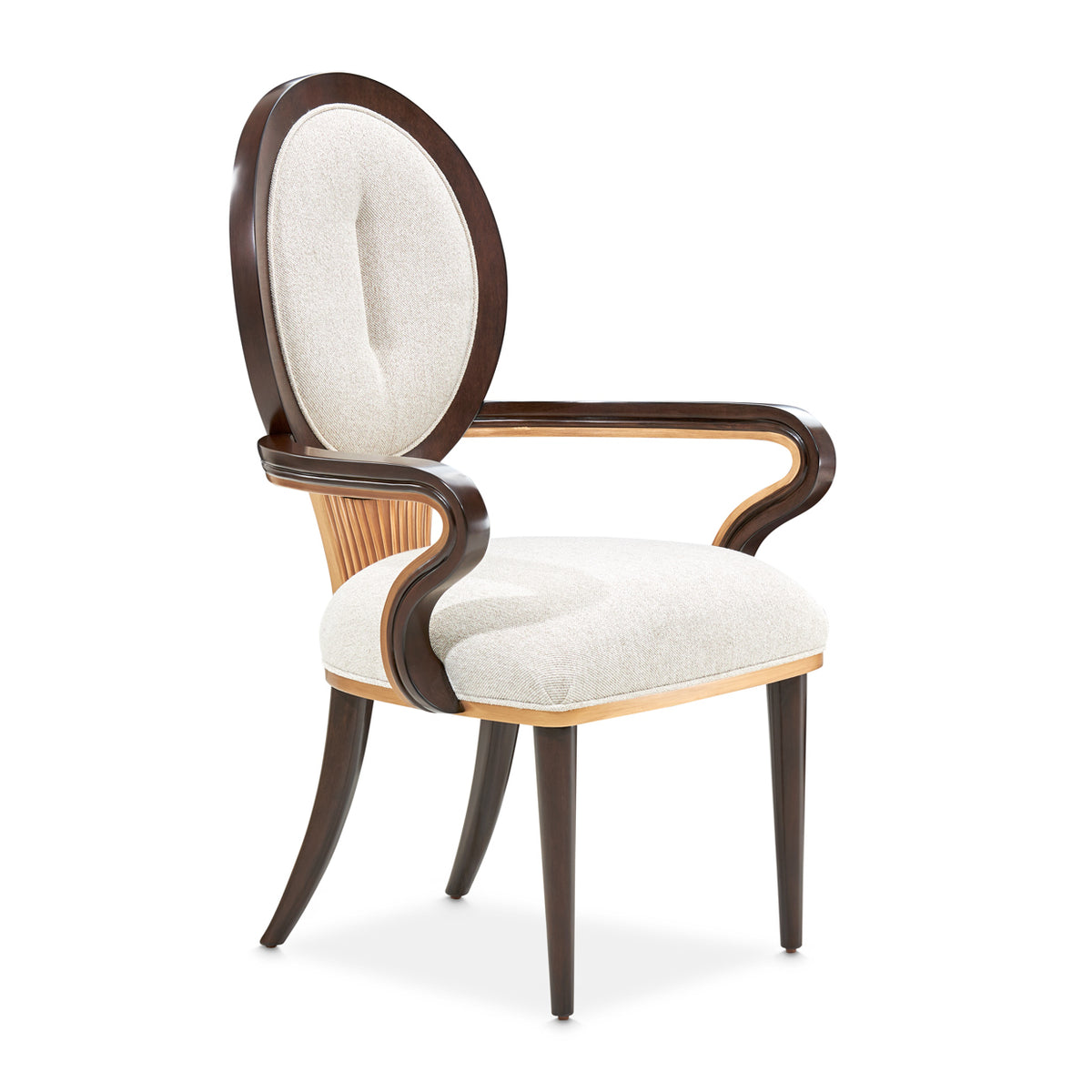 Michael Amini Camellia Field Caramel Arm Chair - Set of 2