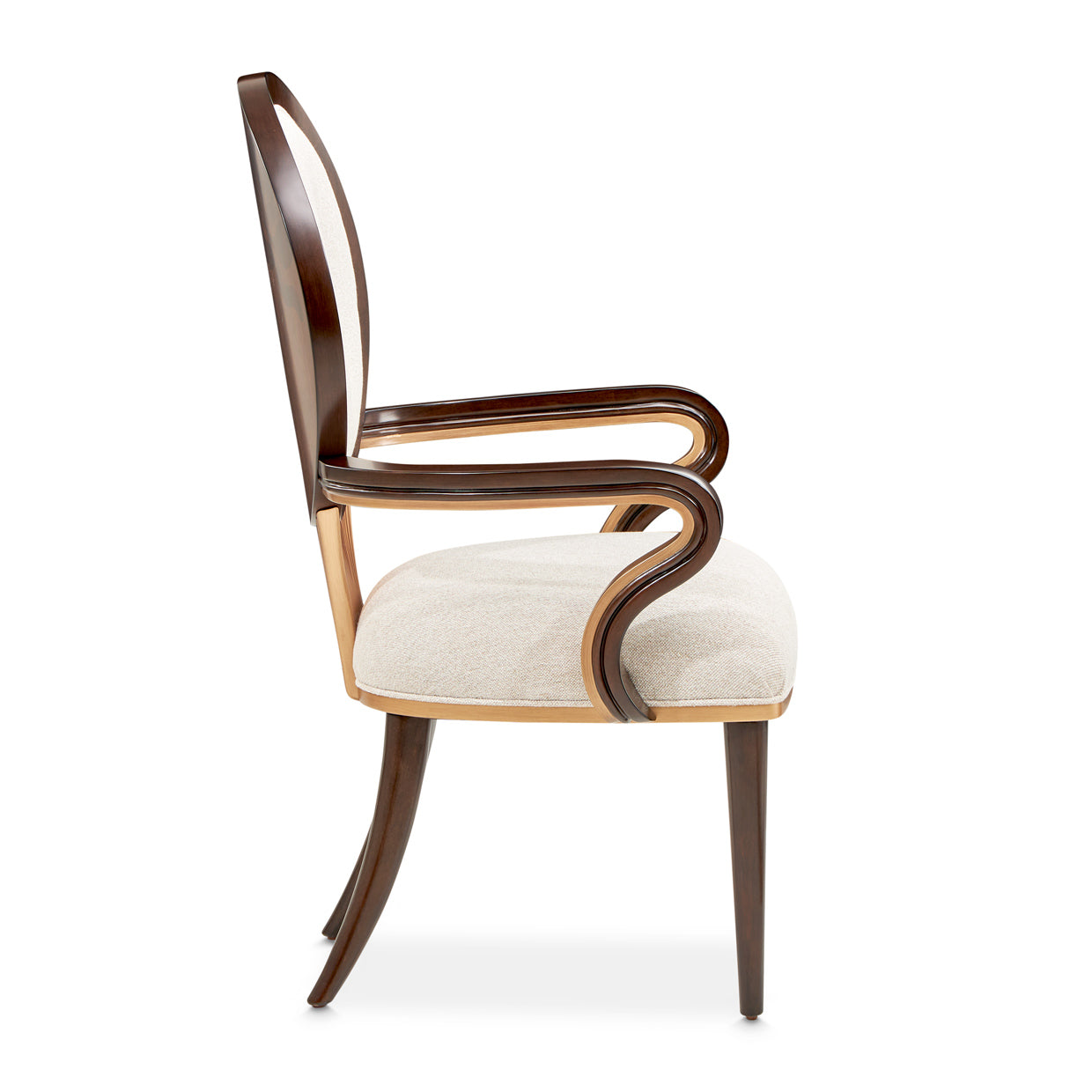 Michael Amini Camellia Field Caramel Arm Chair
