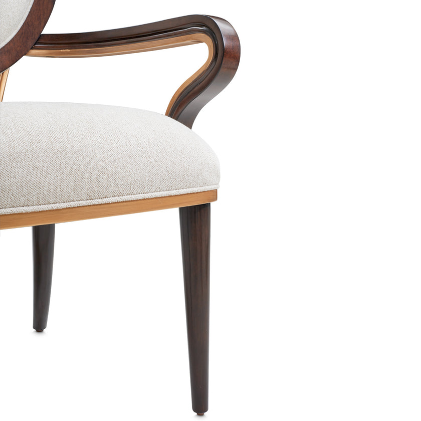 Michael Amini Camellia Field Caramel Arm Chair - Set of 2