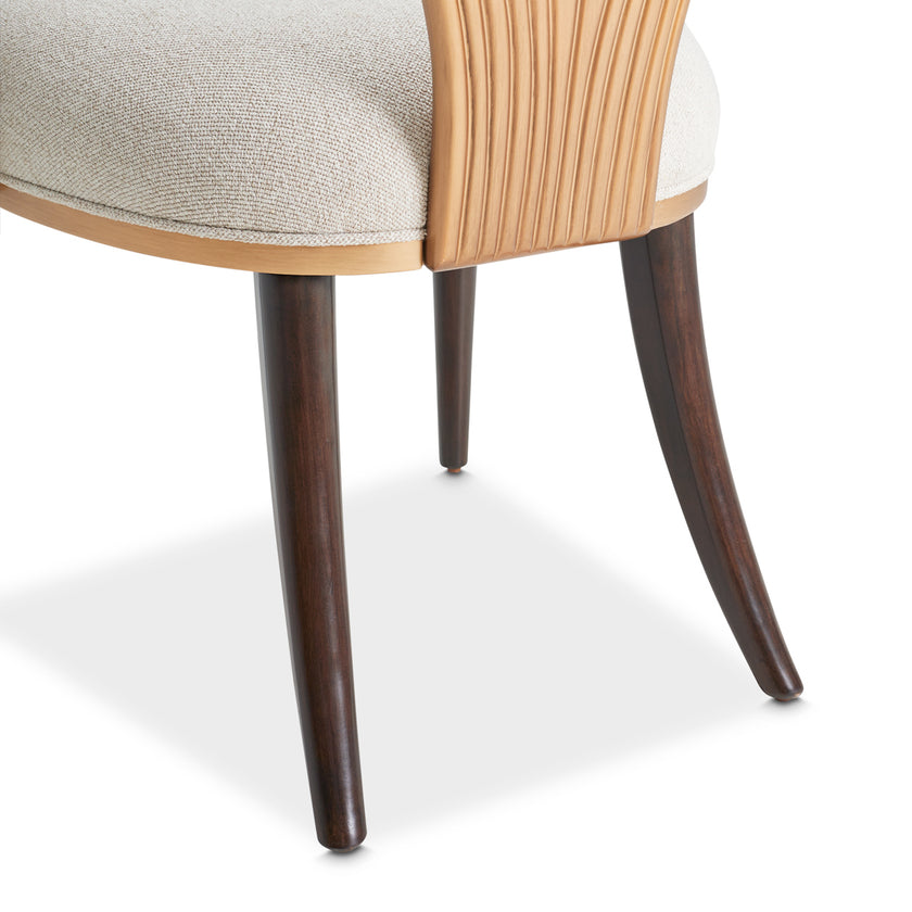Michael Amini Camellia Field Caramel Arm Chair - Set of 2