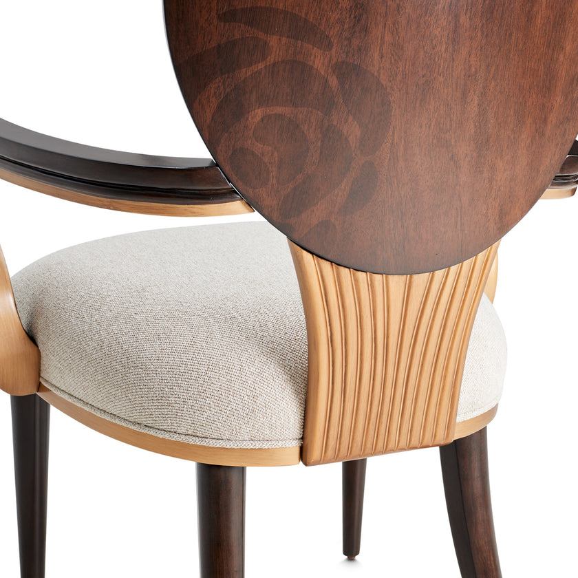 Michael Amini Camellia Field Caramel Arm Chair - Set of 2