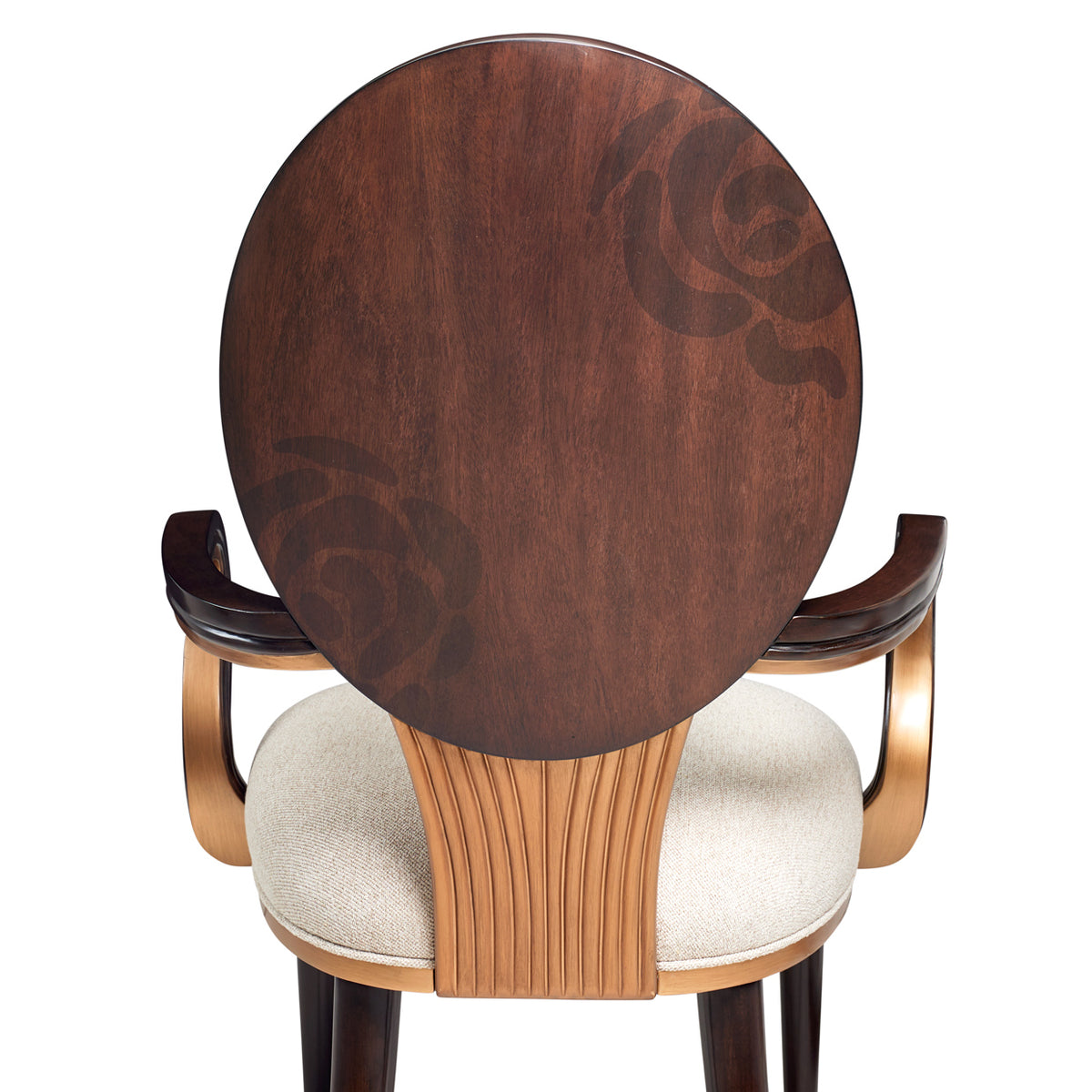 Michael Amini Camellia Field Caramel Arm Chair - Set of 2