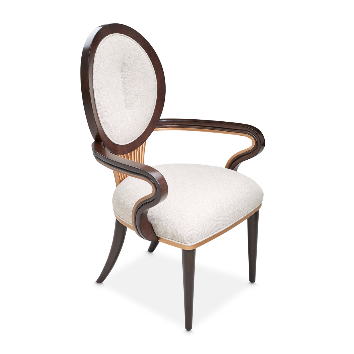 Michael Amini Camellia Field Caramel Arm Chair