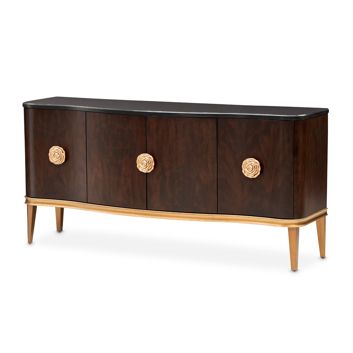Michael Amini Camellia Field Caramel Sideboard