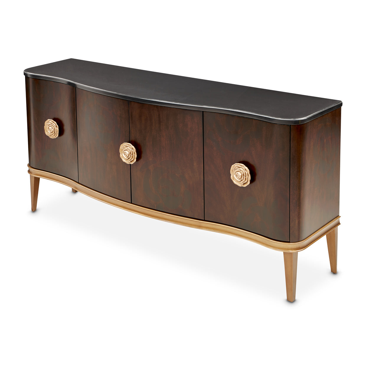Michael Amini Camellia Field Caramel Sideboard