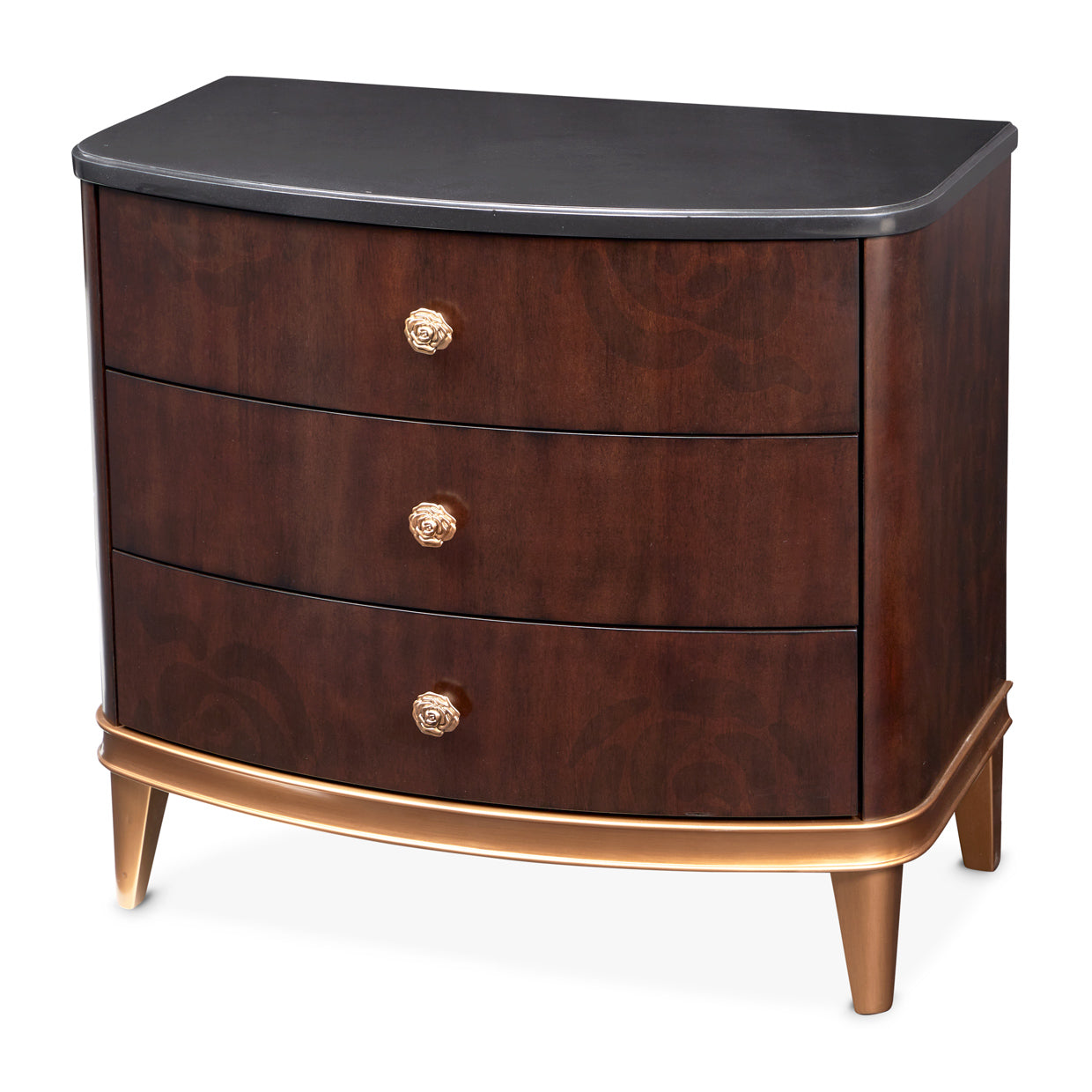 Michael Amini Camellia Field Caramel Nightstand