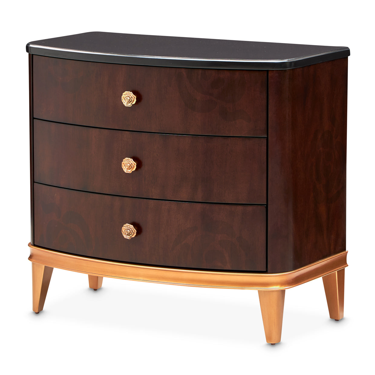 Michael Amini Camellia Field Caramel Nightstand