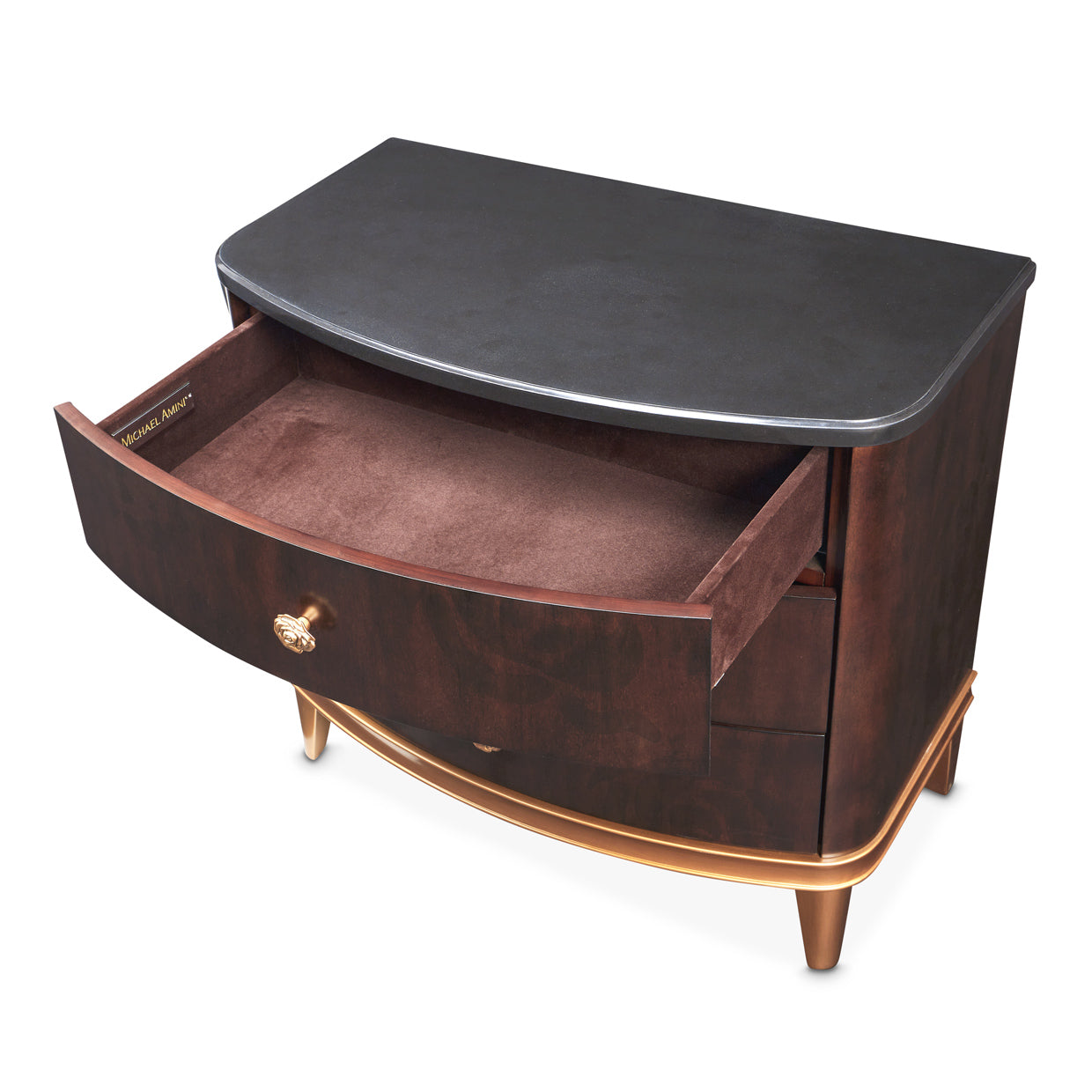 Michael Amini Camellia Field Caramel Nightstand