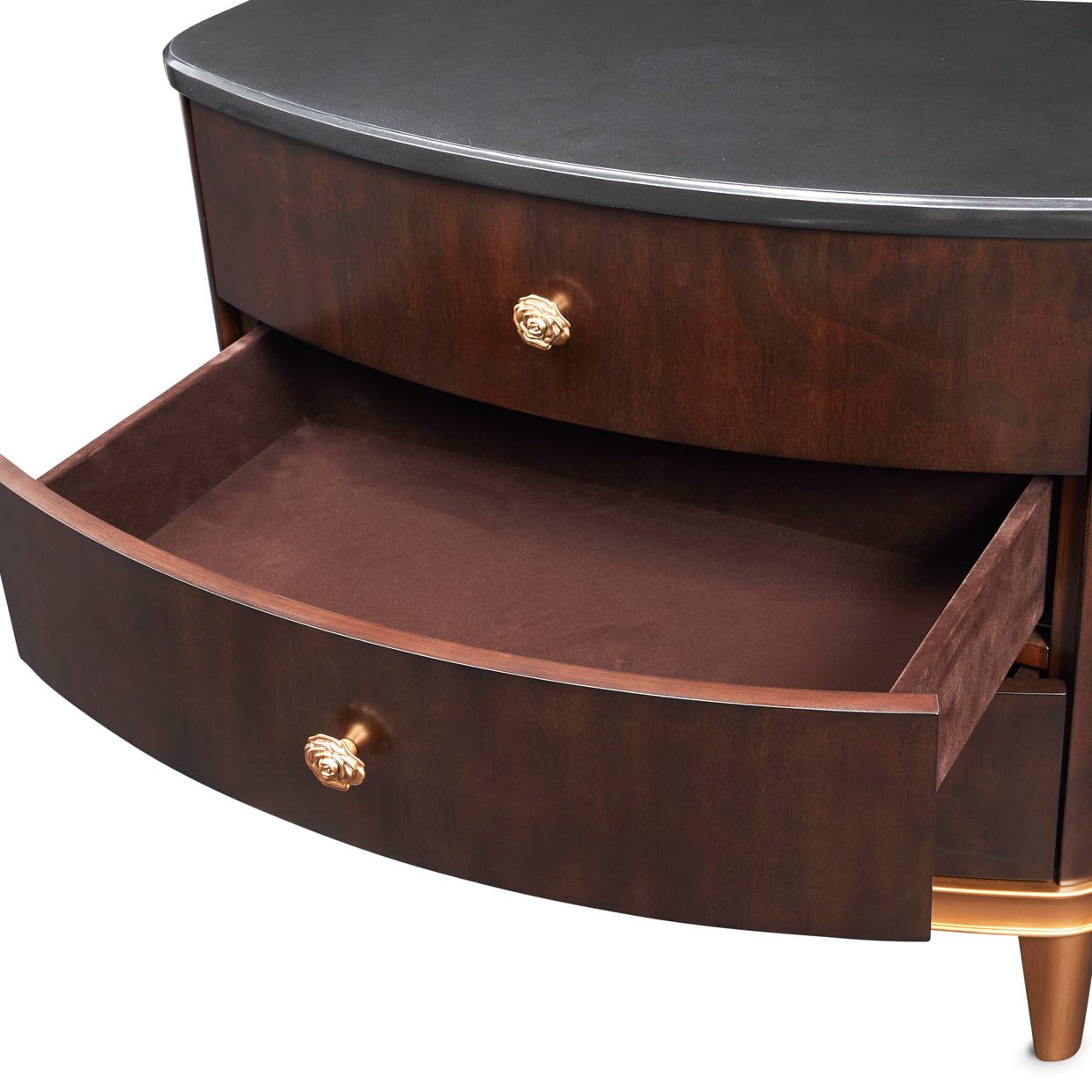 Michael Amini Camellia Field Caramel Nightstand