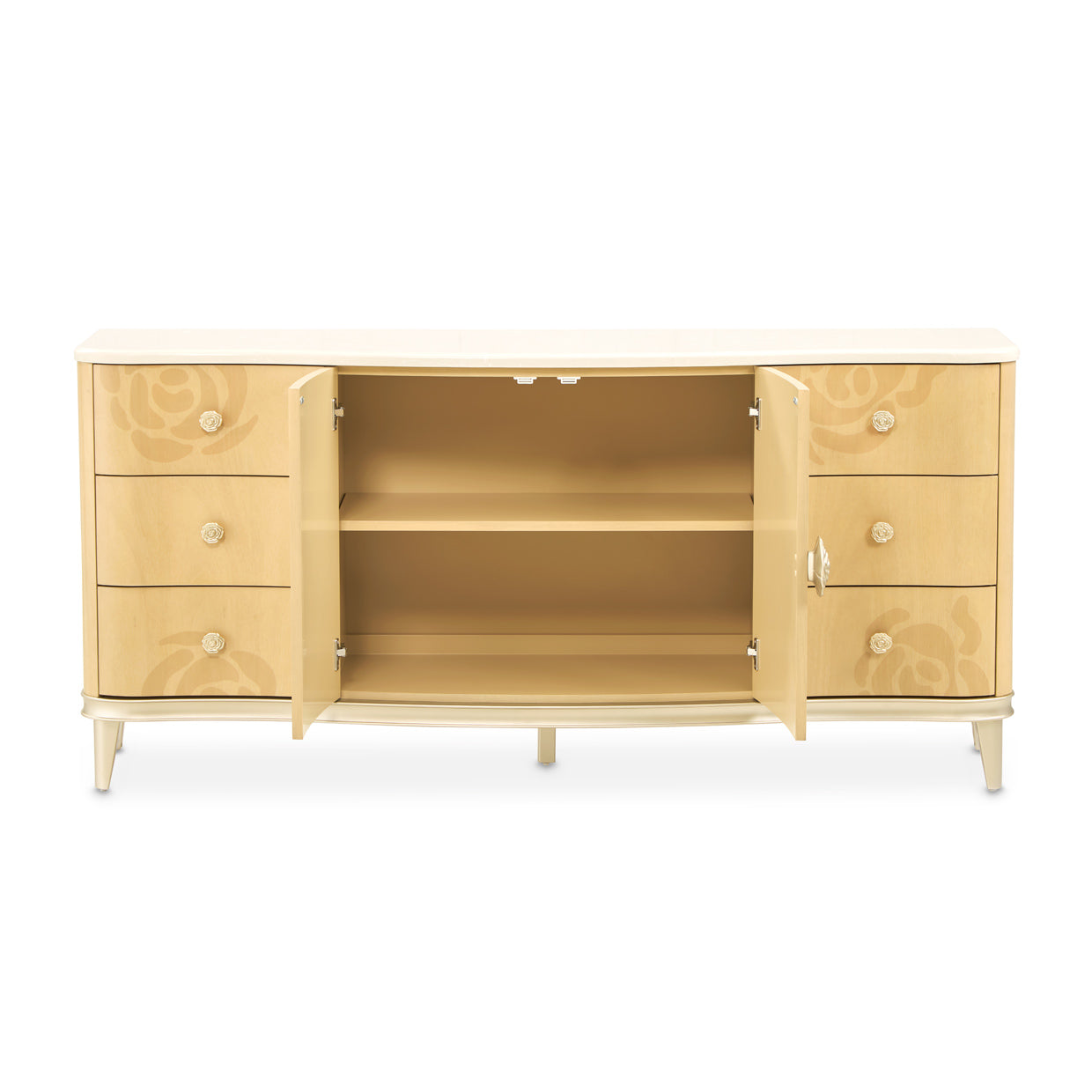 Michael Amini Camellia Field Caramel Dresser