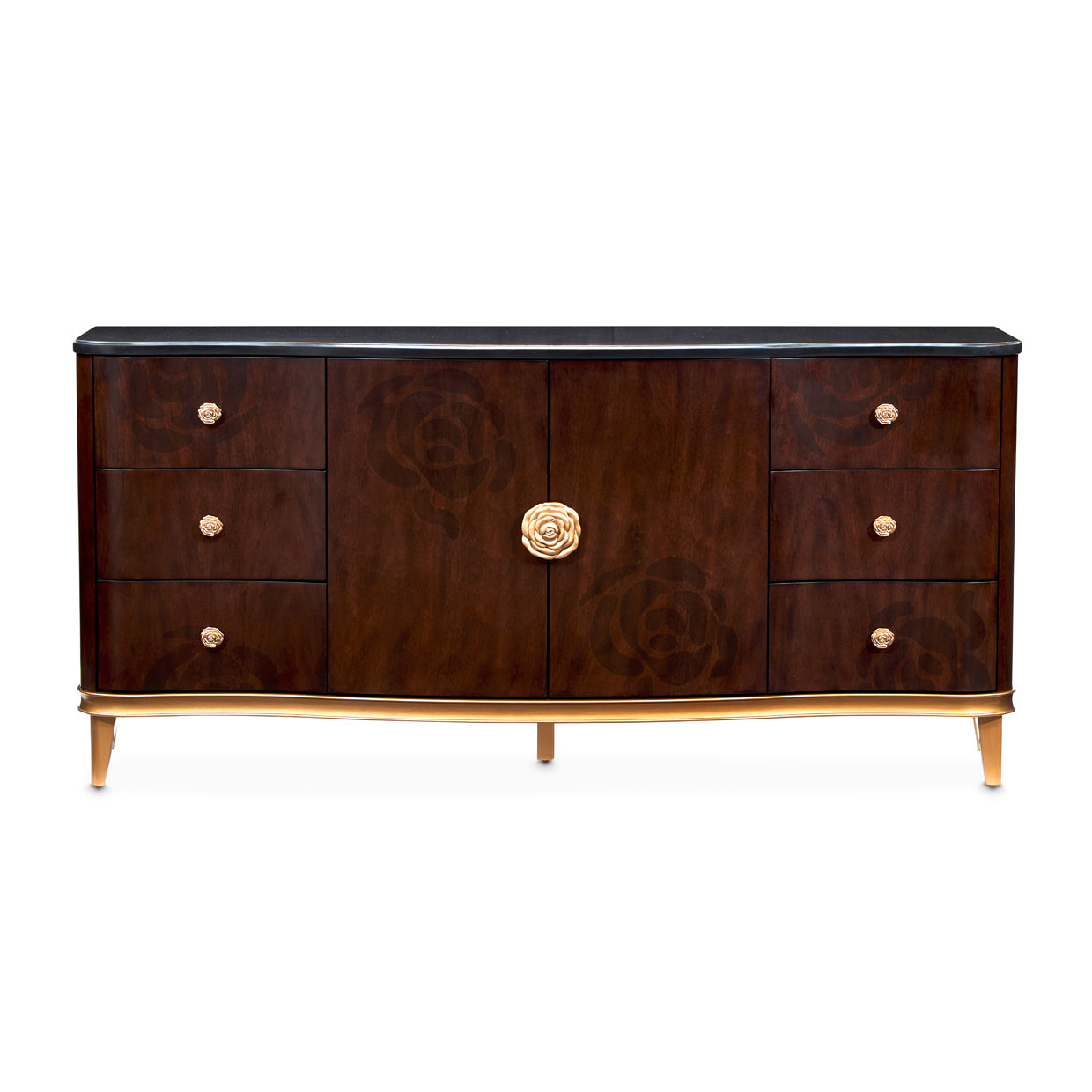 Michael Amini Camellia Field Caramel Dresser