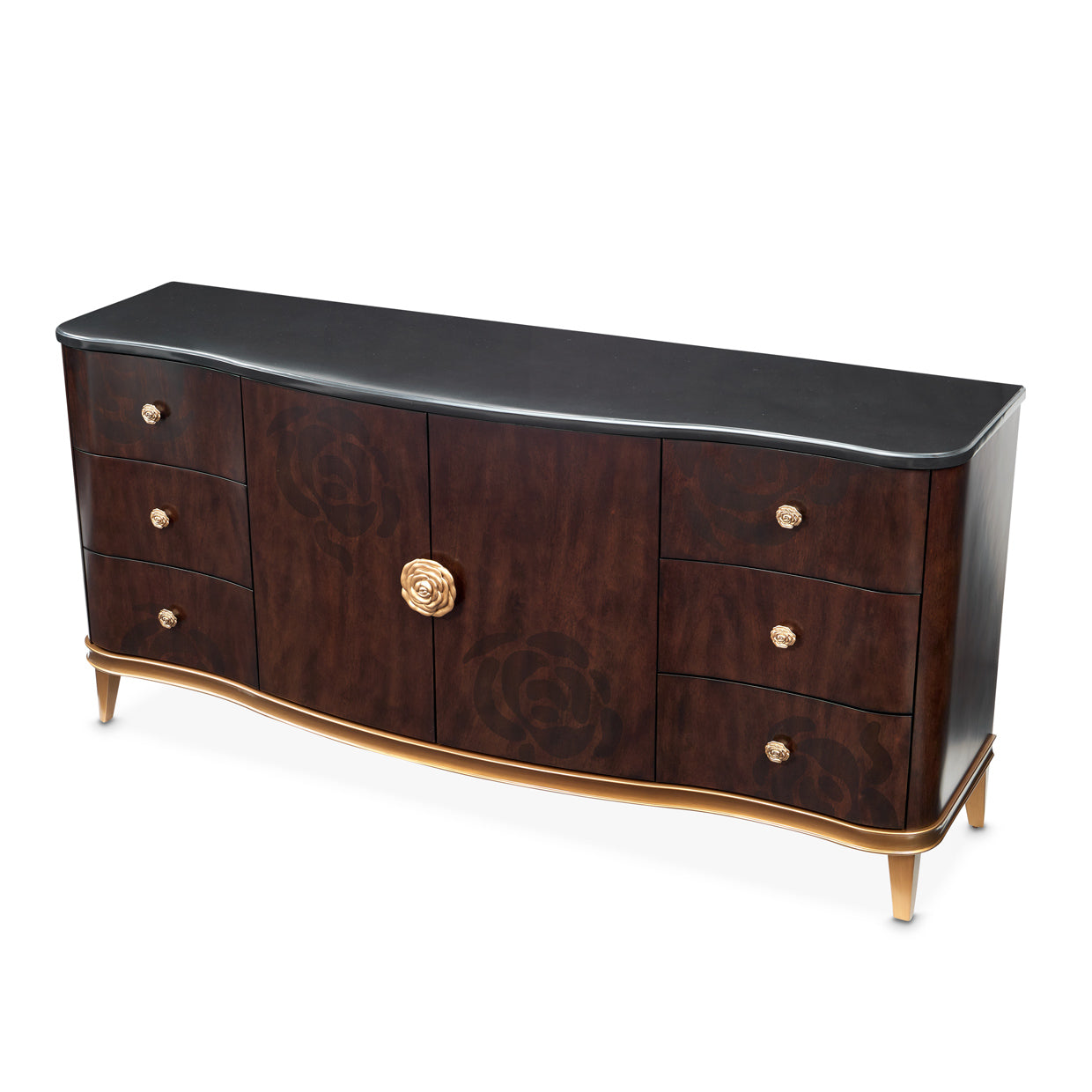 Michael Amini Camellia Field Caramel Dresser