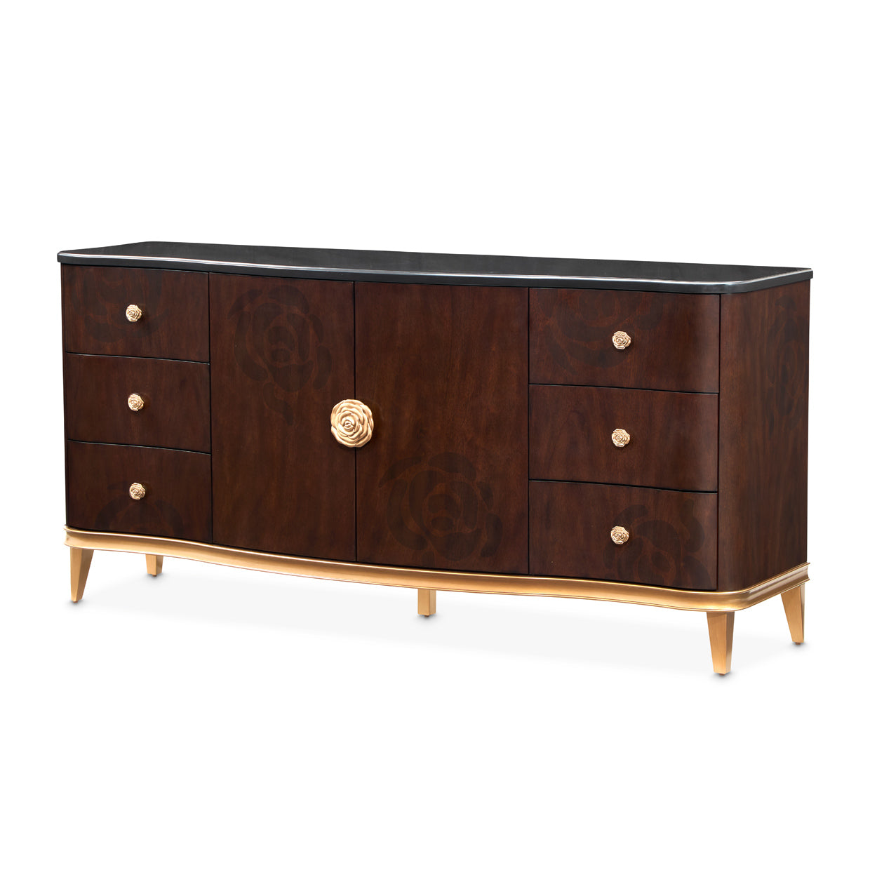 Michael Amini Camellia Field Caramel Dresser