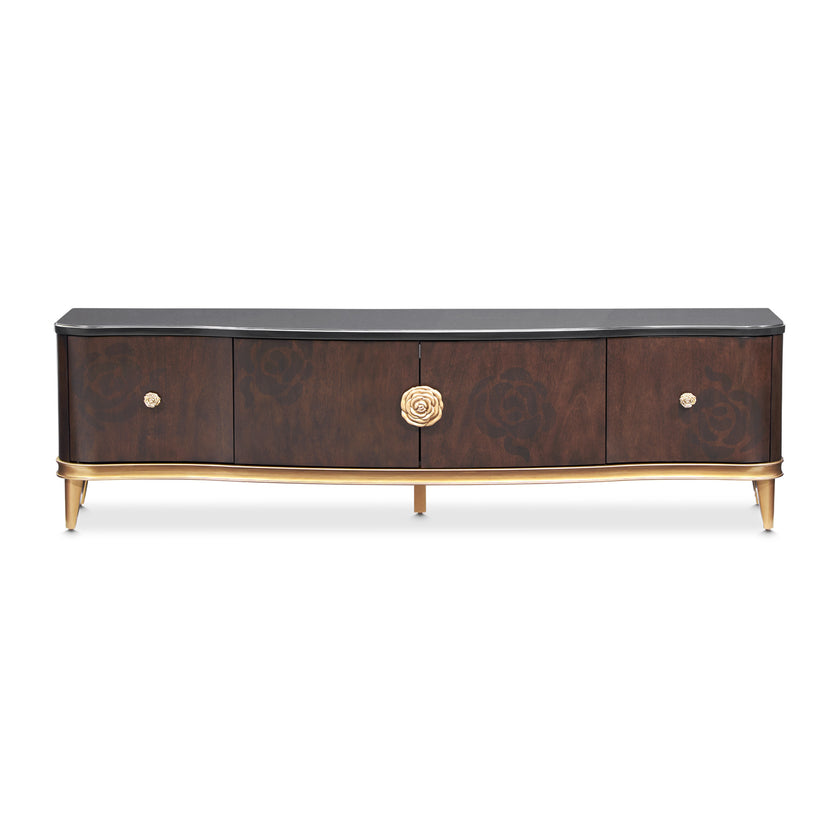 Michael Amini Camellia Field Caramel Media Cabinet