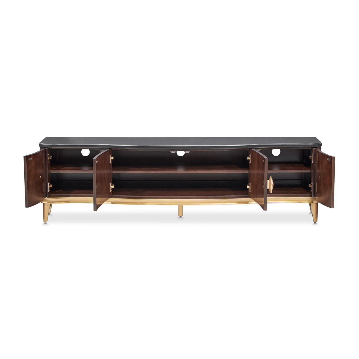 Michael Amini Camellia Field Caramel Media Cabinet