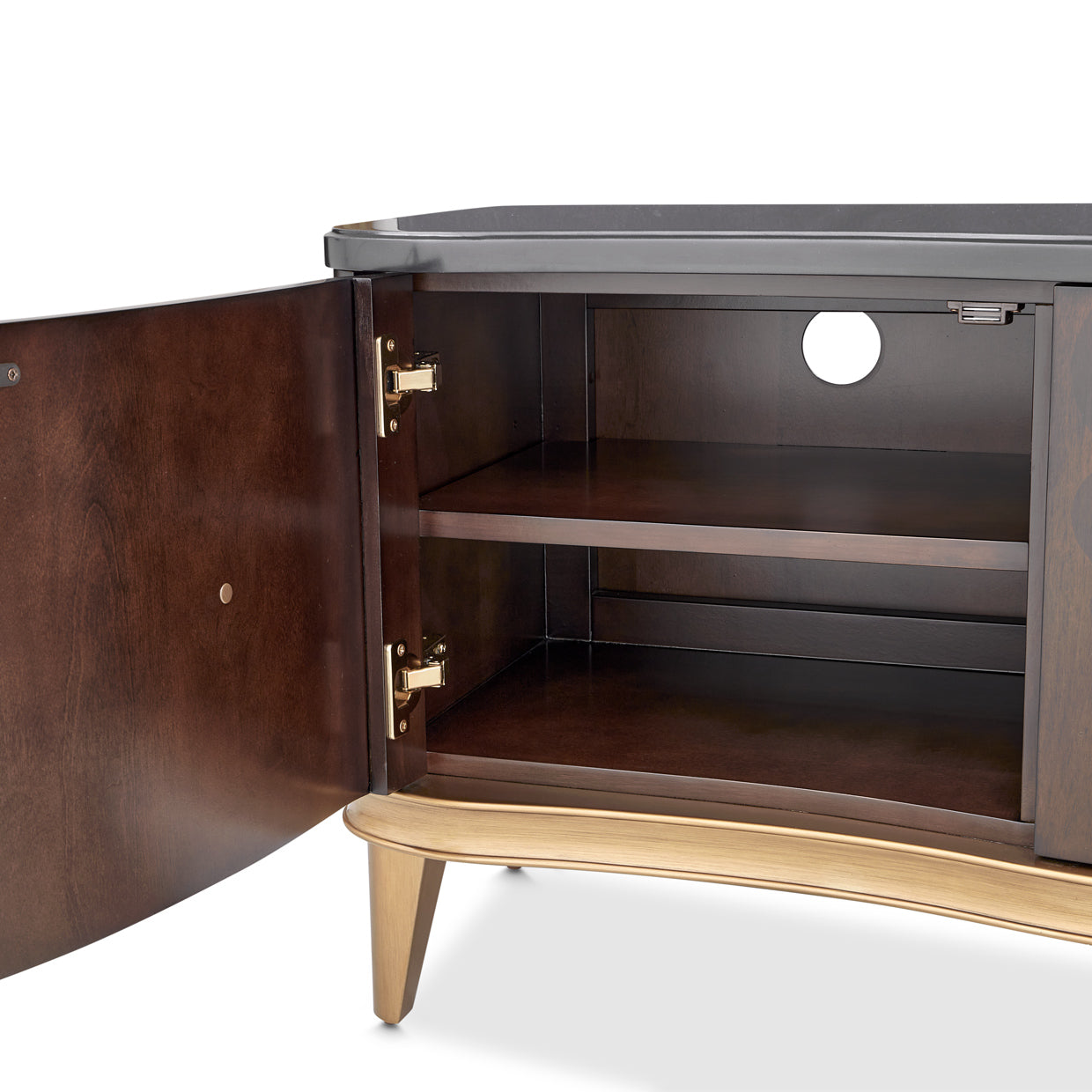 Michael Amini Camellia Field Caramel Media Cabinet
