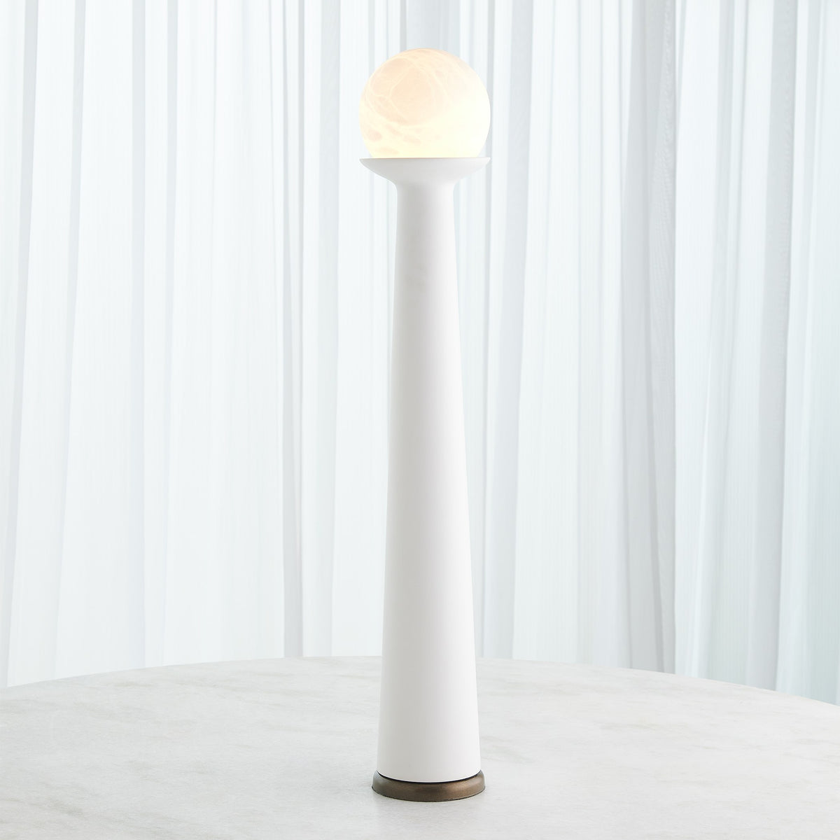 Global Views Alabaster Bulb Tower Lamp