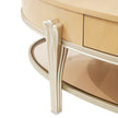 Michael Amini Camellia Field Caramel Oval Cocktail Table