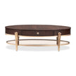 Michael Amini Camellia Field Caramel Oval Cocktail Table