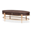 Michael Amini Camellia Field Caramel Oval Cocktail Table