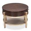 Michael Amini Camellia Field Caramel Oval Cocktail Table