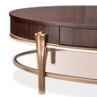 Michael Amini Camellia Field Caramel Oval Cocktail Table