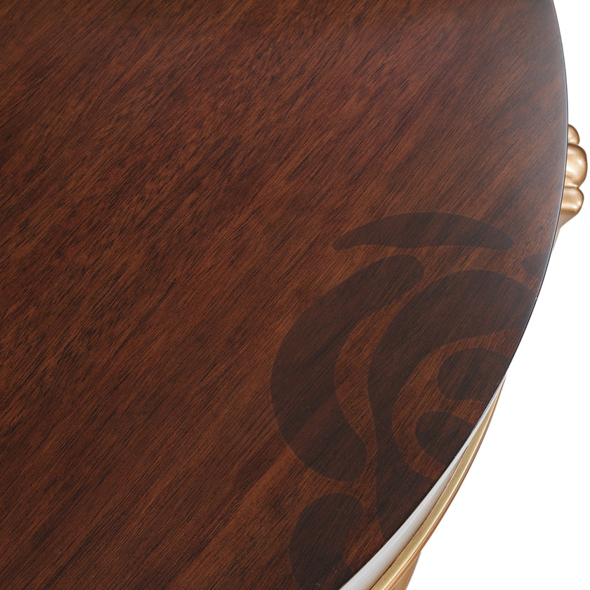 Michael Amini Camellia Field Caramel Round End Table w Drawer