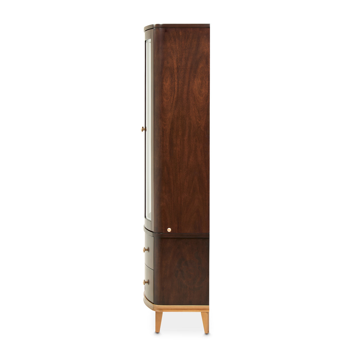 Michael Amini Camellia Field Caramel Display Cabinet