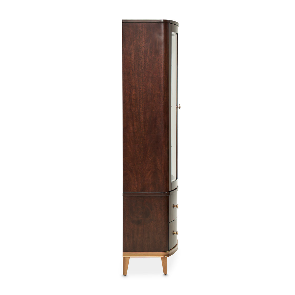 Michael Amini Camellia Field Caramel Display Cabinet
