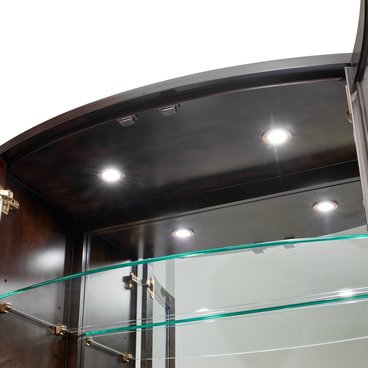 Michael Amini Camellia Field Caramel Display Cabinet