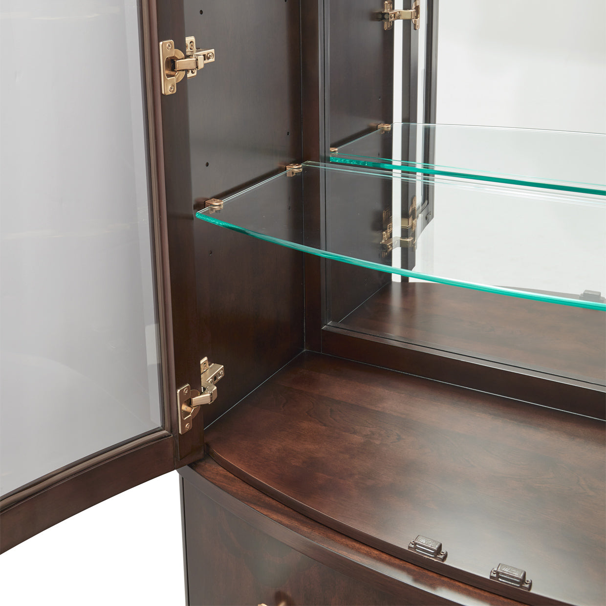 Michael Amini Camellia Field Caramel Display Cabinet