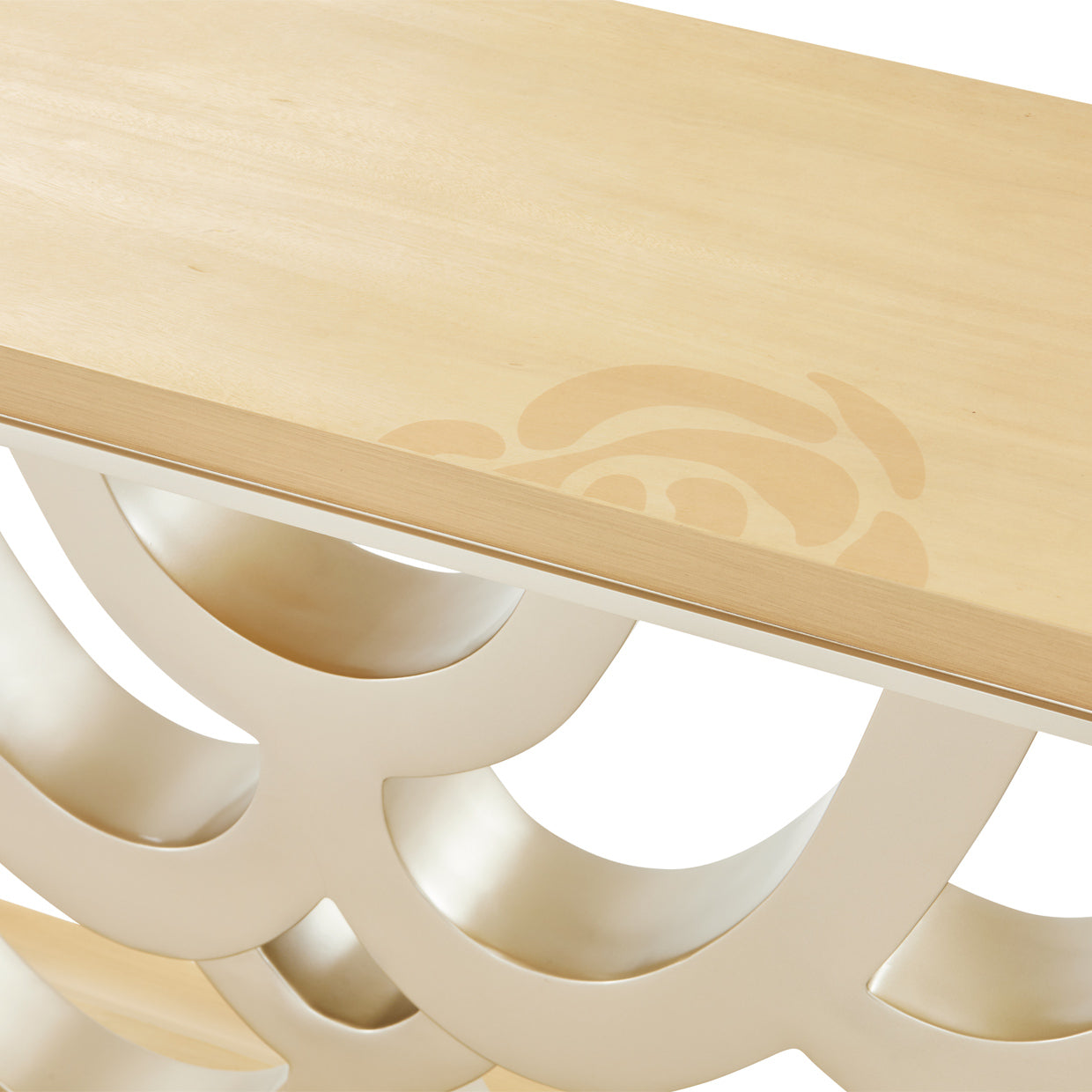 Michael Amini Camellia Field Caramel Console Table