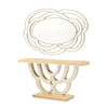 Michael Amini Camellia Field Caramel Console Table w Mirror