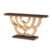Michael Amini Camellia Field Caramel Console Table