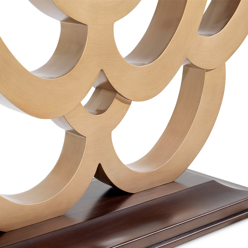 Michael Amini Camellia Field Caramel Console Table