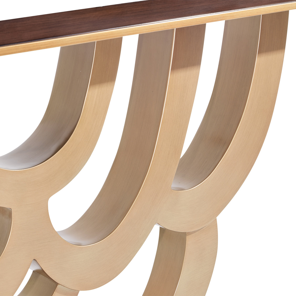 Michael Amini Camellia Field Caramel Console Table