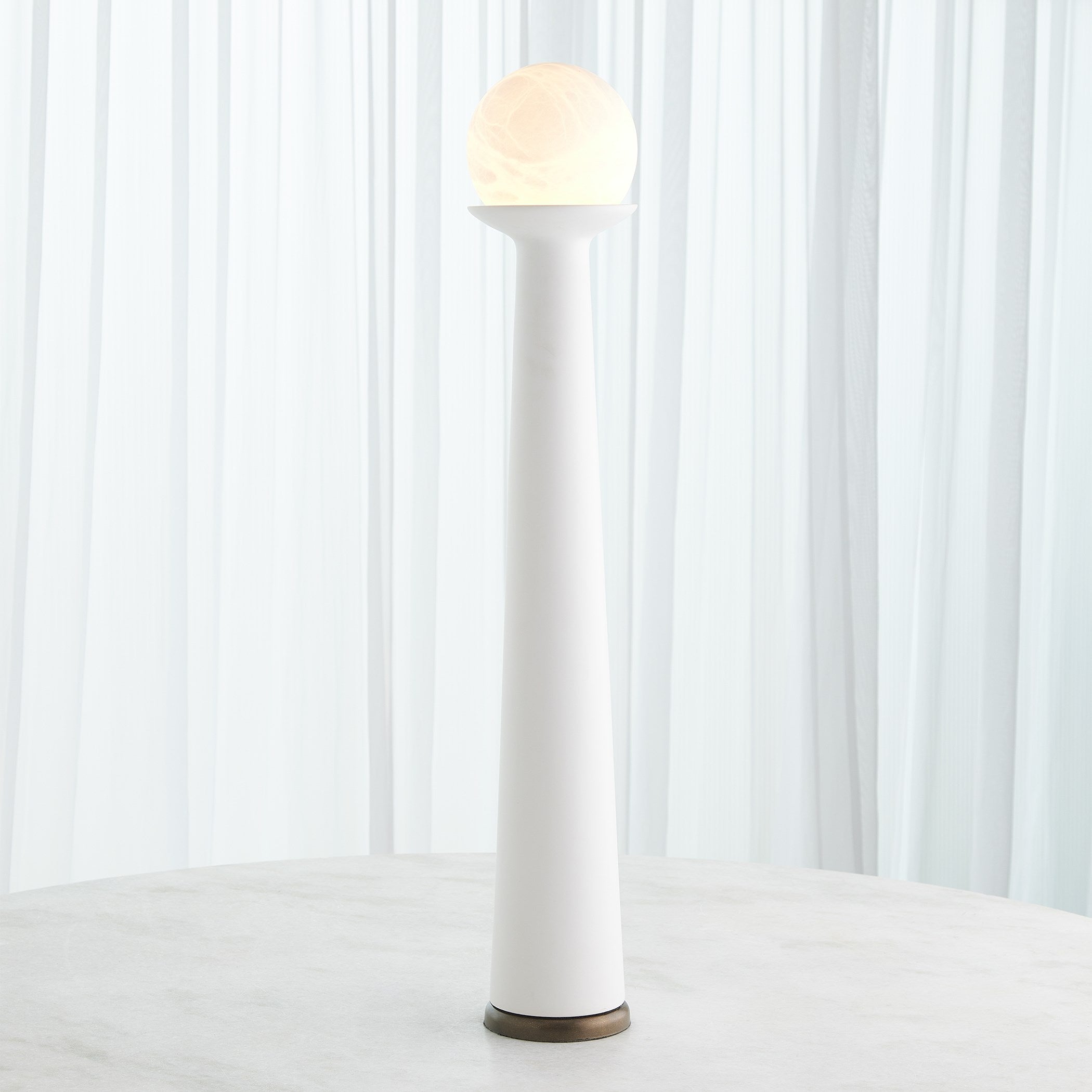 Global Views Alabaster Bulb Tower Lamp