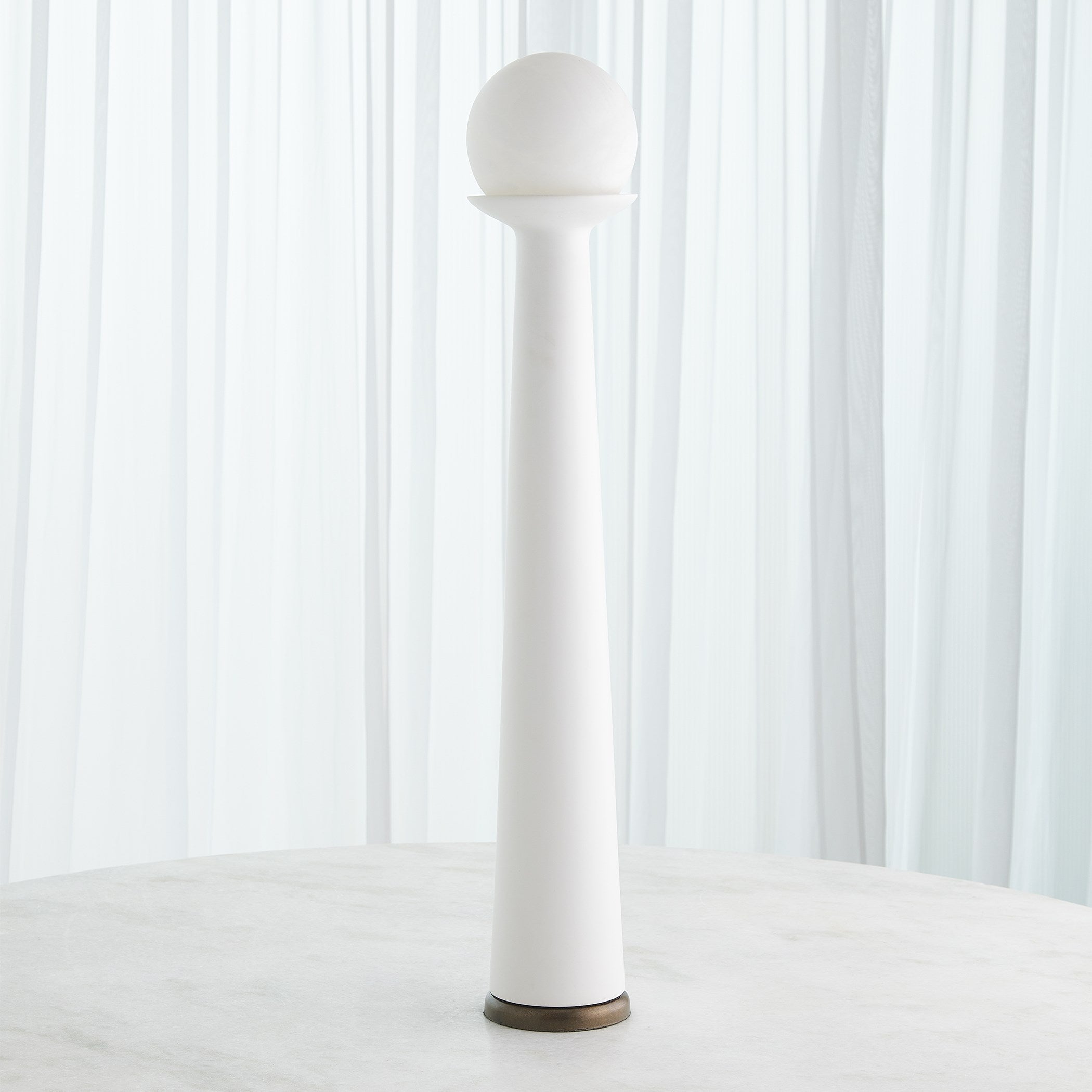 Global Views Alabaster Bulb Tower Lamp