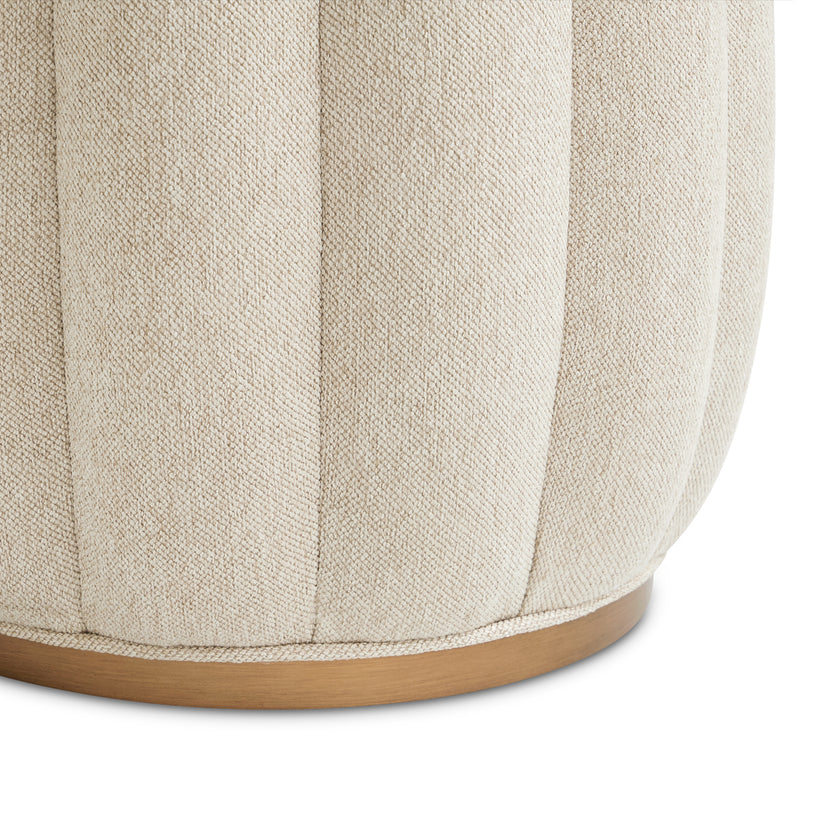 Michael Amini Camellia Field Camellia Field Round Bench Warm Pecan