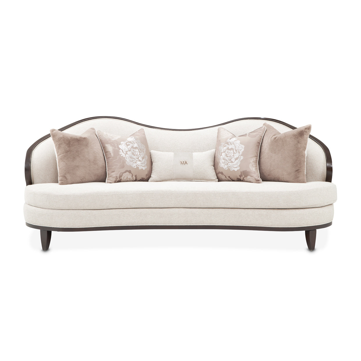 Michael Amini Camellia Field Caramel Sofa Cornsilk Caramel
